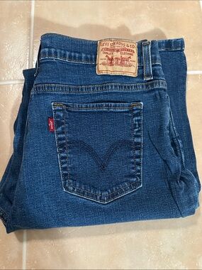 Levi's 512 Dark Blue Denim Jeans with Red Tab